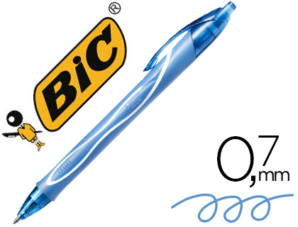 Bolígrafo Bic Gelocity Quick Dry tinta gel turquesa